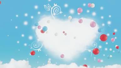 4k烂漫情人节气球视频的预览图